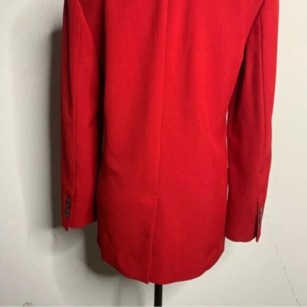 Zara Dark Red Single Breasted Blazer